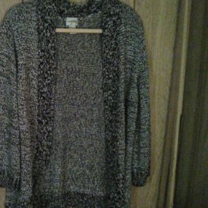 Knitted black and white sweater